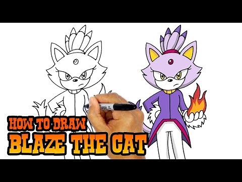 How to Draw Blaze the Cat | Sonic the Hedgehog