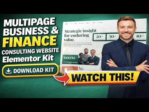 Multipage Business & Finance Consulting Elementor Template Kit | Download for WordPress (2026)