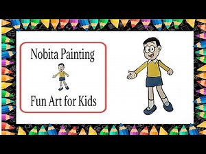 Nobita Painting 🎨 | Cute & Easy Doraemon Character Art for Kids 🌈✨