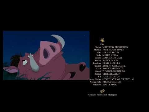 The Lion King. End Credits (with outtakes) Симба и Джуниор