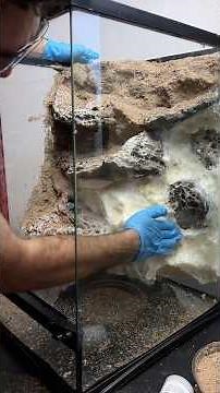 Creating a homemade waterfall with the ZooMed waterfall kit 💦 #terrarium #vivarium #paludarium