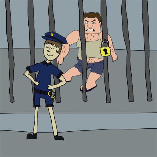 @honiganimations | Trailer Trash 🗑️ Escapes and Strangles the Jail Guard 💂‍♀️ #animation #2danimation #2d #cartoon #toonboom #trailer #t6rash #trash... | Instagram