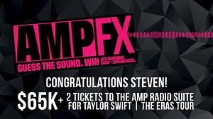 3.1K views · 32 reactions | Did you catch the big win earlier?! The sound that’s been driving the city wild was finally cracked!  Hats off to Steven for identifying the AMP-FX, “Opening the strap on an adjustable baseball cap.” He’s taking home $65,000 AND 2 Suite Tickets to the AMP Radio Suite in Vancouver for Taylor Swift’s The Eras Tour! 朗✨ Congratulations to Steven!! 拾 | AMP Radio | Facebook