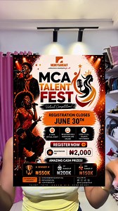 MCA Talent Fest Nigeria 2026 — Register by June 30 to Win ₦550,000