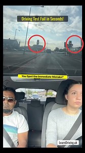 Driving Test Fail in Seconds: Can You Spot the Immediate Mistake? 🚫🚗 #DrivingFail #TestMistake #LearnFromMistakes #drivingtestfails #DrivingLesson #traffclights | LearnDriving.uk