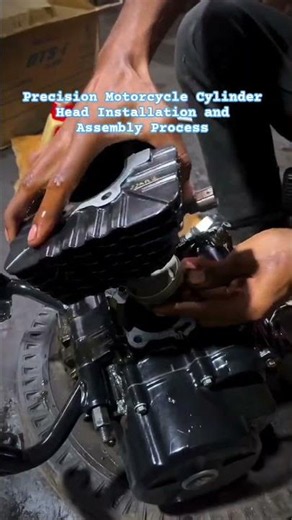 Precision Motorcycle Cylinder Head Installation and Assembly Process