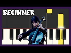 Wednesday Plays The Cello - BEGINNER Piano Tutorial