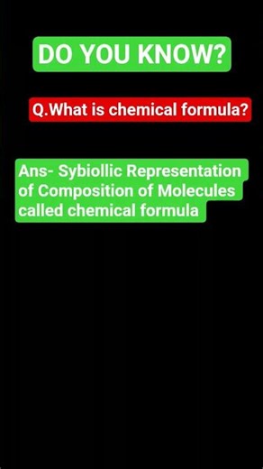 What is chemical formula?#2026 #2025 #shortsfeed #shorts