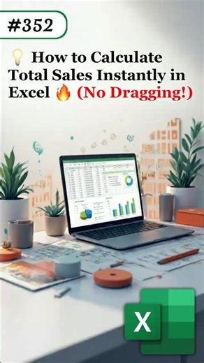 💡 How to Calculate Total Sales Instantly in Excel 🔥 (No Dragging!) #shorts #excel #exceltips #viral