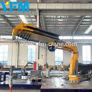 [Hot Item] YFM 2ton Mini Ship Lifting-Equipment Electric-Hydraulic Foldable Telescopic Folding Knuckle Boom Marine Deck Crane