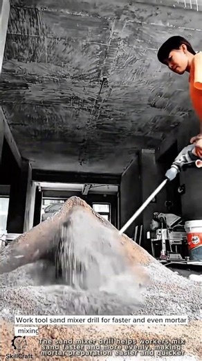 Work tool sand mixer drill for faster and even mortar mixing