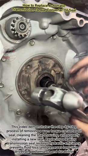 How to Replace Automatic Transmission Torque Converter Oil Seal #shorts #mechanic #automobile