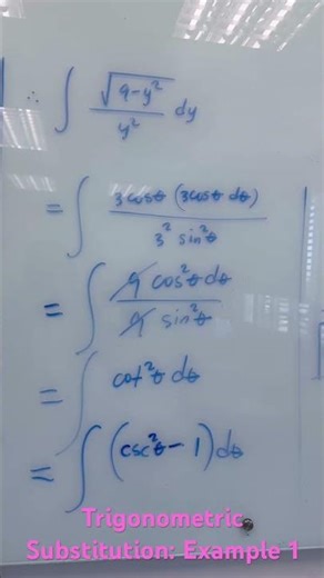 Trigonometric Substitution. Example 1. #trigonometric #substitution #example
