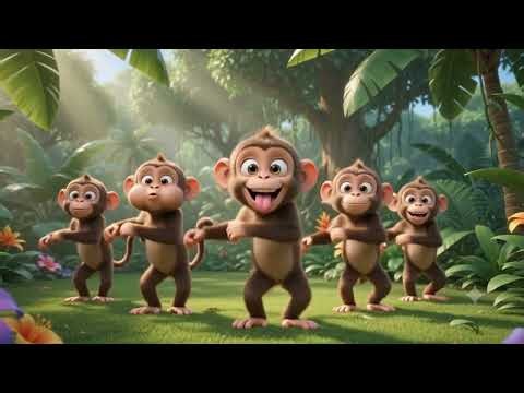 🐵 Funny Dancing Monkeys | Jungle Dance Party 🕺🌴 | 3D Kids Cartoon Animation