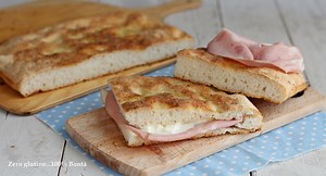 Pizza Bianca farcita con mortadella e stracciatella, senza glutine, buonissima e facile da preparare