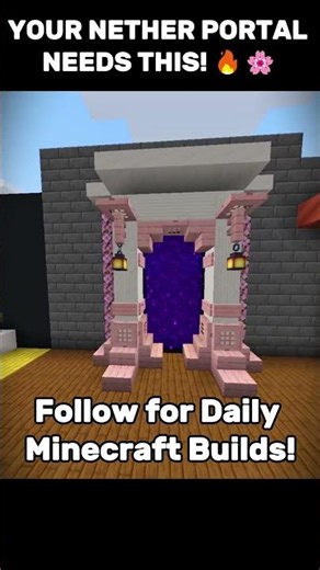 This Cherry Nether Portal Is BEAUTIFUL! 🌸🔥 ⭐ #minecraft