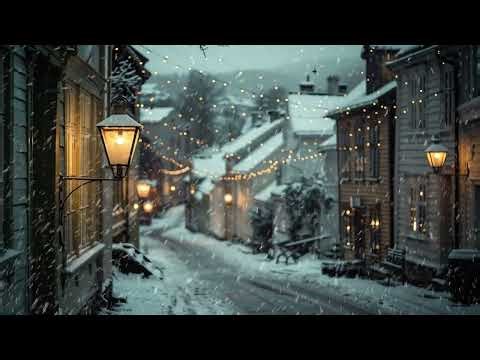 Sound of Soothing snow falling with gentle wind Calm your body and heart Deep sleep