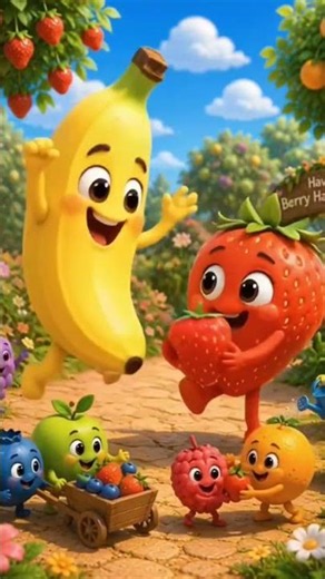 🍌🍓 Banana & Strawberry Friendship Story