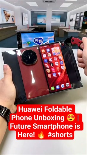 Huawei Foldable Phone Unboxing 😍 | Future Smartphone is Here! 🔥 #shorts #iphone #huawei #humor