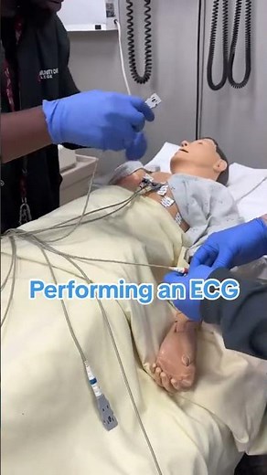 Medical Assistant student learning how to perform an ECG #shorts