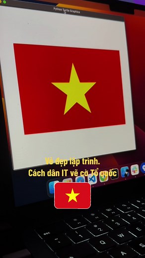 Vẻ đẹp lập trình: Cách vẽ cờ Tổ quốc bằng công nghệ