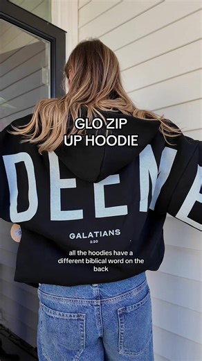 GLO Zip Up Hoodie Sizing Guide