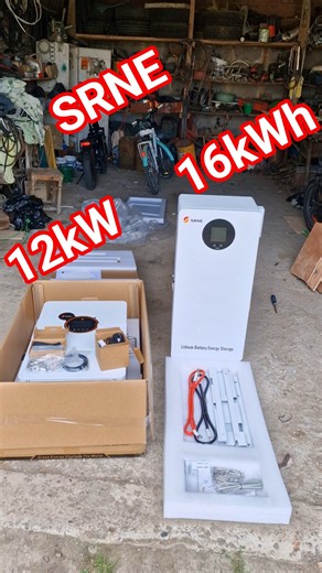 SRNE Falownik Hybrydowy 12kW. Magazyn Energii LifePo4 16kWh #SRNE #magazynenergii #lifepo4