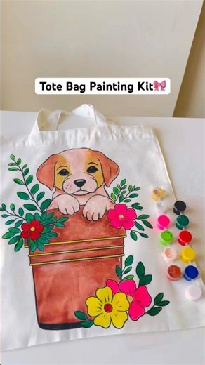 DIY Tote bag painting kit - Perfect for kids and beginners from Amazon #totebag #diyart #artdate