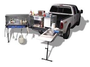 Kitchen for pick-up truck tailgate parties