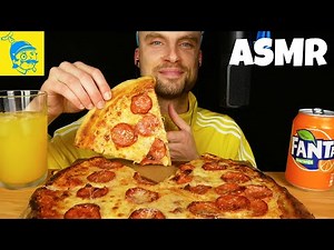 ASMR cheesy pepperoni pizza 🍕 (German ASMR, English subtitles) - GFASMR