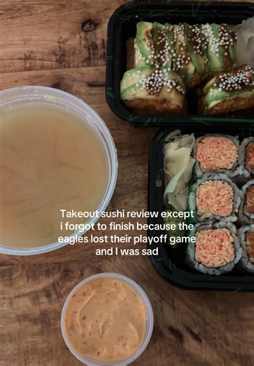 The crispy rice was gas if you were wondering #takeoutsushi