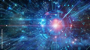 background abstract technology communication. seamless looping overlay 4k virtual video animation background