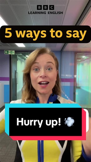 🫴🏼🏃‍♀️ Do you ever think people are moving too slowly!? Sian is here with 5 ways you can tell someone to move faster! Do you get annoyed when people are moving slowly?! ℹ️ Note, these phrases are informal and you would only use them with people you know well! #learnenglish #speakenglish #hurryup #bbclearningenglish #britishenglish