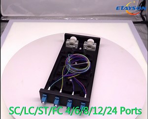 SC Wall Mount Optical Fiber Termination Distribution Box, Full Loaded with SC/UPC Pigtails and Adapters (6 Ports SC/UPC)