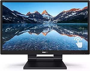 PHILIPS 242B9T 24" Touch Screen Monitor, Full HD IPS, 10-Point capacitive Touch, USB 3.1 hub, Speakers, IP54 dust and Water Resistant, Win10/Android Compatible, 4Yr Advance Replacement Warranty
