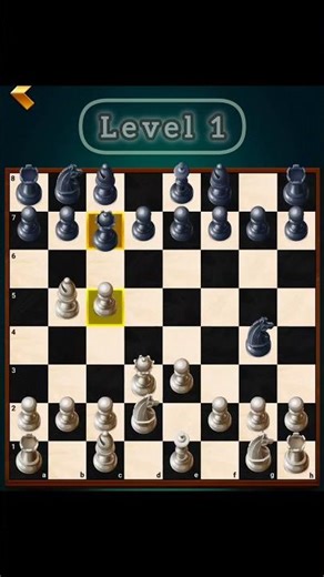Chess game play Level 1 simple game beginner