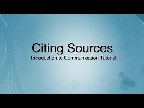 Citing Sources in a Speech