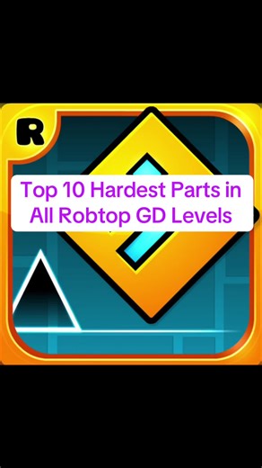 The 10 Hardest Parts in All of Geometry Dash #hardest #4up #geometrydashchallenge #gddemon #robtop