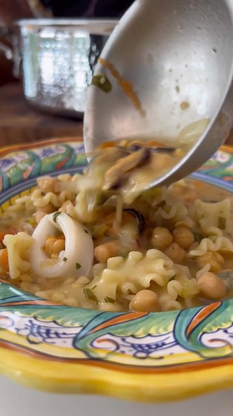 Pasta e Ceci with Mussels and Calamari Recipe