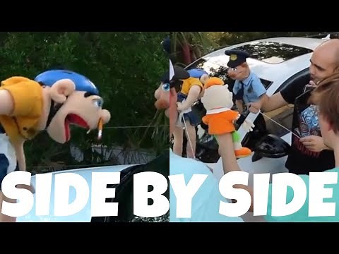 SML Movie: Jeffy's Joyride! Behind the Scenes and Original Video! | Side by Side!