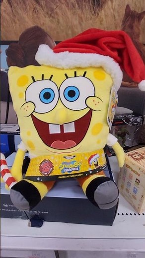 SPONGEBOB SQUAREPANTS BIG SHAKE ACTION PLUSH - NICKELODEON SPONGEBOB CARTOON CHARACTER