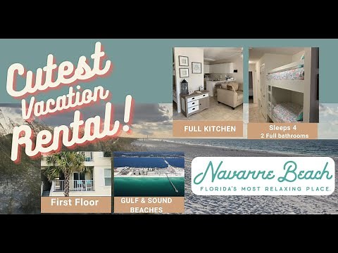 Cute beach vacation rental on Navarre Beach -Condo- Sea Turtle Cove- Florida’s most relaxing beach!