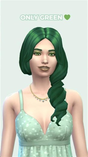 I created a Sim using ONLY this color! 🎨 💚#Sims4