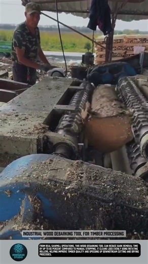 Industrial Wood Debarking Tool for Timber Processing #tools