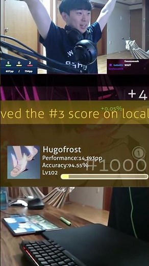1 RANK AWAY FROM 3 DIGIT...🥀 #osu #osugame #shorts