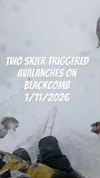 Two Skier triggered avalanches on Blackcomb today with burials #avalanche #skiing #whistler