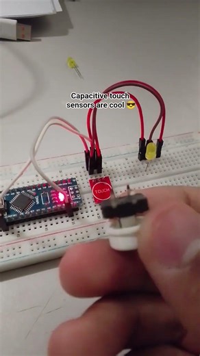 capacitive touch sensors are so usefull tbh #tech #arduino #circuit #foryou