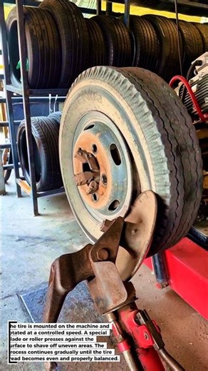 Tire Truing Process on a Balancing Machine 🔧🛞