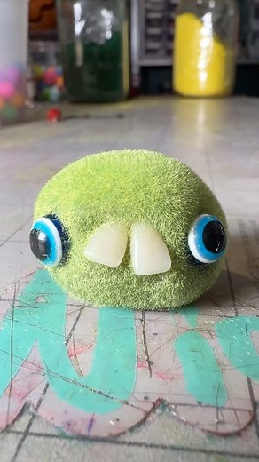 Nick Douillard on Instagram: "Experiment #676 Flocking a silicone ear plug blob #artprocess #process #art #artist #flocking #blob #silicone"