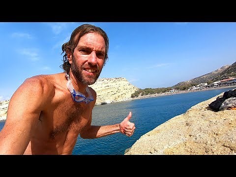 A Tour of MATALA, CRETE | Greek Island Beach Paradise!